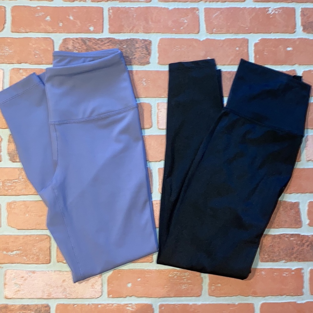 Size small athletic leggings purple black bundle!!